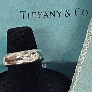 💚Tiffany & Co. Curved Heart Elsa Peretti 925 Silver Vintage Ring SZ 6.25 💍
